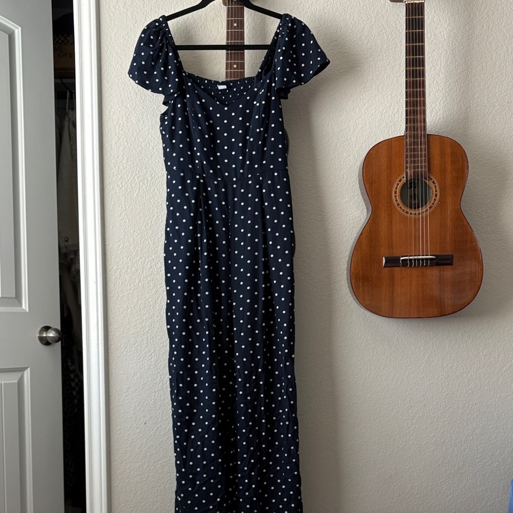 Old Navy Dark Blue jumpsuit with White Dots
